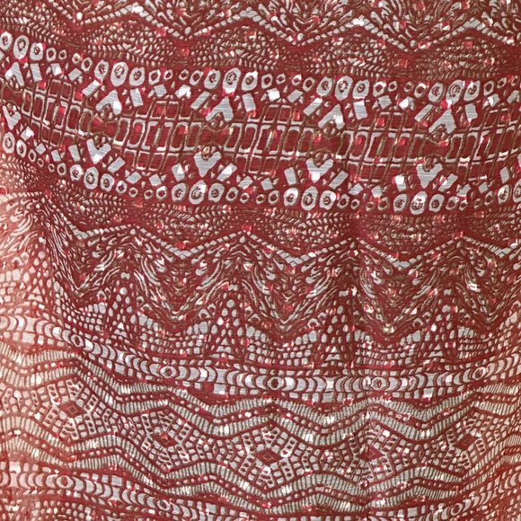 Unbranded Scarf Womens Long Rectangle Brown Aztec Semi Sheer Lightweight - Picture 9 of 11